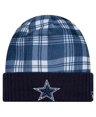 New Era Big Boys and Girls Navy Dallas Cowboys Sideline Statement Cuffed Knit