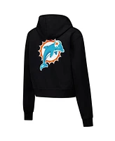 Pro Standard Women's Black Miami Dolphins Split Logo Full-Zip Hoodie