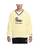 Nike Men's Tan Paris Saint-Germain Knit V-Neck Sweater