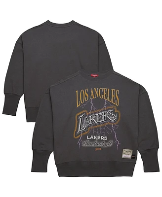 Mitchell & Ness Women's Charcoal Los Angeles Lakers Hardwood Classics Lightweight Pullover Sweatshirt