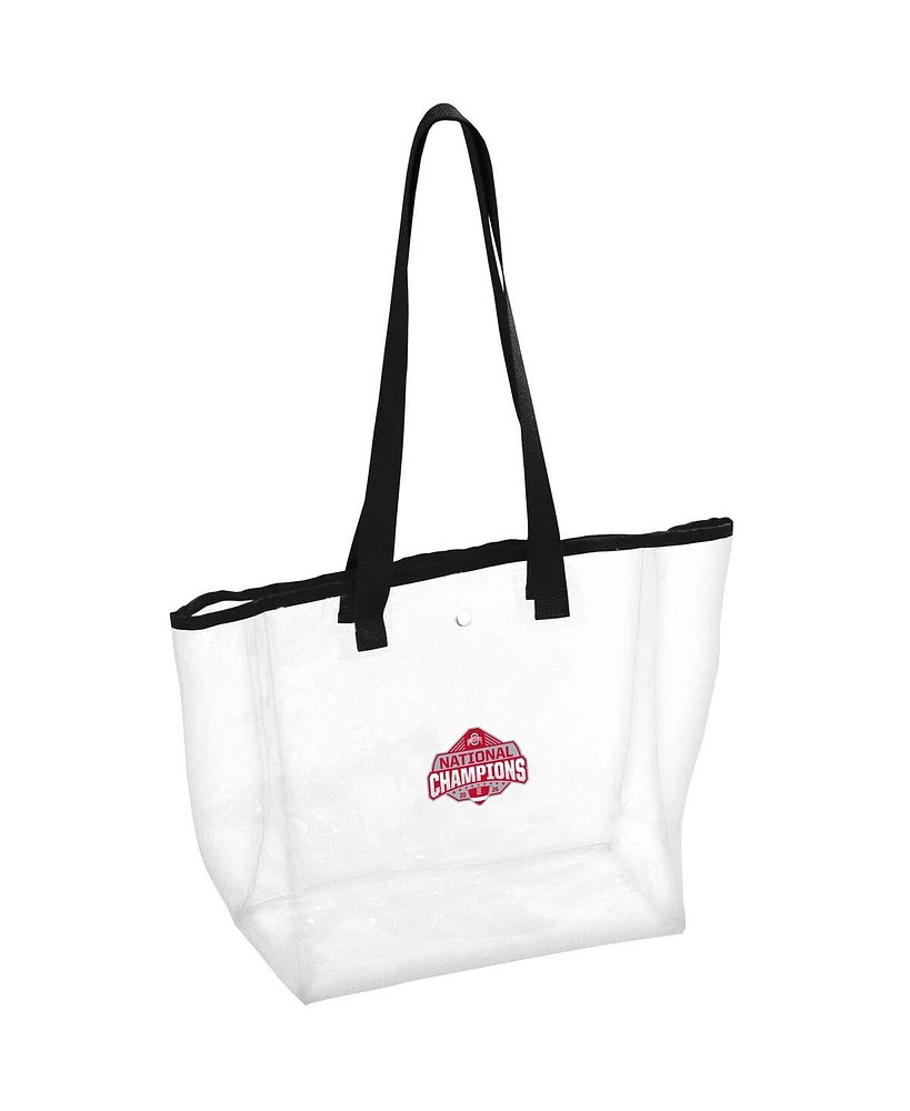 Logo Brands Ohio State Buckeyes College Football Playoff 2024 National Champions Clear Tote Bag