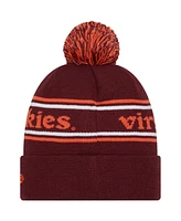 New Era Men's Maroon Virginia Tech Hokies Marquee Cuffed Knit Hat with Pom