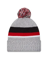 New Era Men's Heather Gray Atlanta Falcons Cuffed Knit Hat with Pom