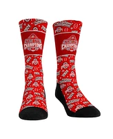 Rock 'Em Men's and Women's Scarlet Ohio State Buckeyes College Football Playoff 2024 National Champions All-Over Crew Socks