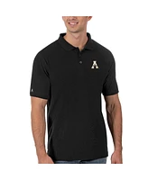 Antigua Men's Black Appalachian State Mountaineers Legacy Pique Polo