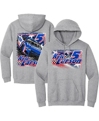 Hendrick Motorsports Team Collection Men's Heather Gray Kyle Larson Cars Pullover Hoodie