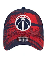 New Era Men's Navy/Red Washington Wizards Tip Off A-Frame Trucker 9FORTY Adjustable Hat