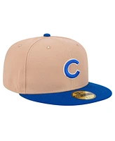 New Era Men's Khaki Chicago Cubs 59FIFTY Fitted Hat