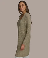 Donna Karan New York Women's Metallic Open-Front Cardigan
