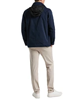 Perry Ellis Men's Iridescent Twill 6-Pocket Hooded Jacket
