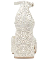 Dolce Vita Women's Pandro Pearl Wide Width Two-Piece Platform Dress Sandals