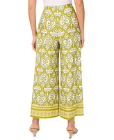Sam & Jess Women's Printed Pull-On Wide-Leg Pants