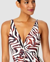 Anne Cole Women's Animal-Print One-Piece Swimsuit