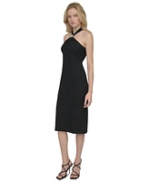 Dkny Women's Ribbed Sleeveless Sheath Dress