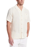Weatherproof Vintage Men's Airtex Regular-Fit Textured Button-Down Camp Shirt
