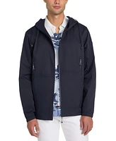 Guess Men's Water Resistant Tech Stretch Hooded Windbreaker