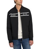 Guess Men's Lightweight Logo Full-Zip Bomber Jacket