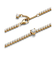 Pandora 14K Gold Plated Sparkling Heart Tennis Bracelet