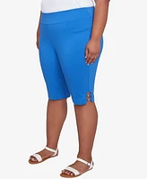 Hearts Of Palm Plus Making Waves Solid Tech Stretch Pull On Skimmer Pants