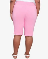 Hearts Of Palm Plus Solid Tech Stretch Pull On Skimmer Pants
