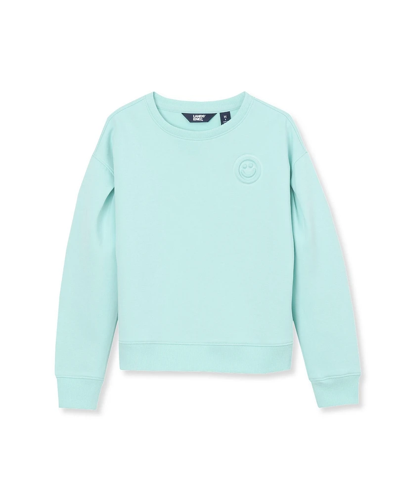 Lands' End Girls Knit Crewneck Sweatshirt