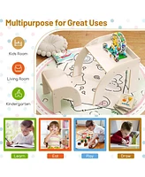 Kids Desk and Chair Set Wooded Toddler Table and Chair Set with Proper Height