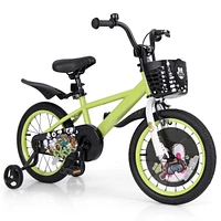 Kids Adjustable Bike with Detachable Training Wheels Safe and Fun Bicycle for Ages 4-8 Years Old