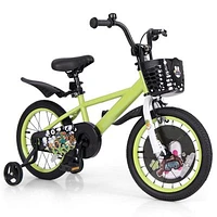 Kids Adjustable Bike with Detachable Training Wheels Safe Fun Bicycle for Ages 4-8 Years Old