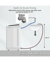 13 lbs Portable Mini Twin Tub Spinner Semi-Automatic Washing Machine