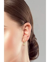 Rachel Zoe Fine Jewelry 14K Gold Heart Charm Small Hoop Earrings