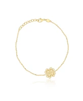 The Lovery Gold Single Clover Bracelet 14K Gold