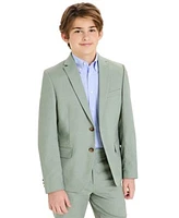 B By Brooks Brothers Big Boys Linen Blend Classic Fit Suit Jacket Stretch Suit Pants