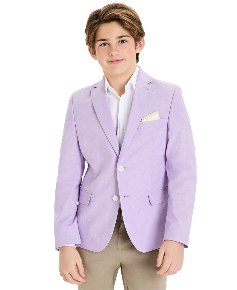 B By Brooks Brothers Big Boys Chambray Classic-Fit Sports Coat