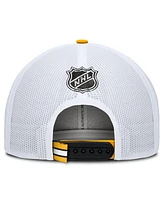 Fanatics Men's Black/White Boston Bruins Authentic Pro Rink Trucker Hat