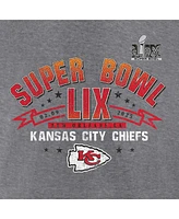 Fanatics Men's Heather Gray Kansas City Chiefs Super Bowl Lix Made It Tri-Blend T-Shirt