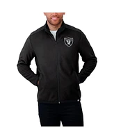 Darius Rucker Collection by Fanatics Men's Black Las Vegas Raiders Color Block Polar Fleece Full-Zip Jacket