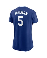 Nike Women's Freddie Freeman Royal Los Angeles Dodgers Fuse Name Number T-Shirt