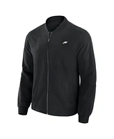 J. Palmer Men's Black Philadelphia Eagles Lightweight Cover-4 Tri-Blend Full-Zip Jacket