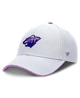 Fanatics Men's White Minnesota Wild Authentic Pro Hockey Fights Cancer Adjustable Hat