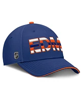 Fanatics Men's Royal Edmonton Oilers Rink Team Code Flex Hat