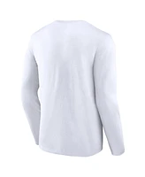 Fanatics Men's White Cincinnati Reds Press Box Long Sleeve T-Shirt