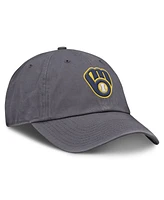 Nike Men's Gray Milwaukee Brewers Club Adjustable Hat