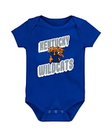 Outerstuff Newborn Royal Kentucky Wildcats Sunday Comics 3-Pack Bodysuit Set