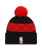 New Era Men's Black Portland Trail Blazers 2023/24 City Edition Cuffed Pom Knit Hat