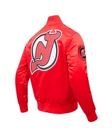 Pro Standard Men's Red New Jersey Devils Classic Satin Full-Snap Jacket