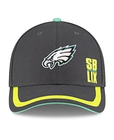 New Era Men's Gray Philadelphia Eagles Super Bowl Lix 9FORTY Adjustable Hat