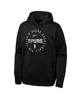 Nike Big Boys and Girls Black San Antonio Spurs Performance Practice Spotlight Pullover Hoodie