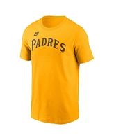 Nike Men's Gold San Diego Padres Cooperstown Wordmark T-Shirt