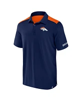 Fanatics Men's Navy Denver Broncos Color-Block Polo