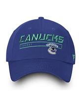 Fanatics Men's Blue Vancouver Canucks Team Authentic Pro Rinkside Fundamental Adjustable Hat